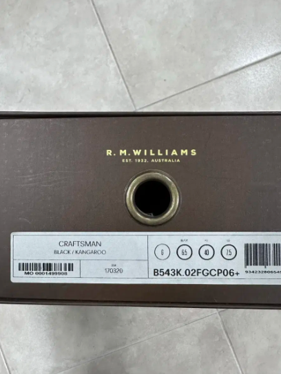 RM williams 알엠윌리엄스 캥거루가죽 첼시부츠 6.5G